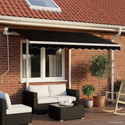 Tenda da Sole Retrattile Automatica con Pali 3,5x2,5m Antracite 3069929