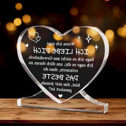 Regalo di compleanno in forma di cuore di acrilico per lui e lei, regalo di San Valentino per il partner, regalo di Natale per uomini e donne