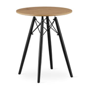 Tavolo rotondo VALORA KOVA 60 cm - Tavolo da pranzo moderno in rovere miele