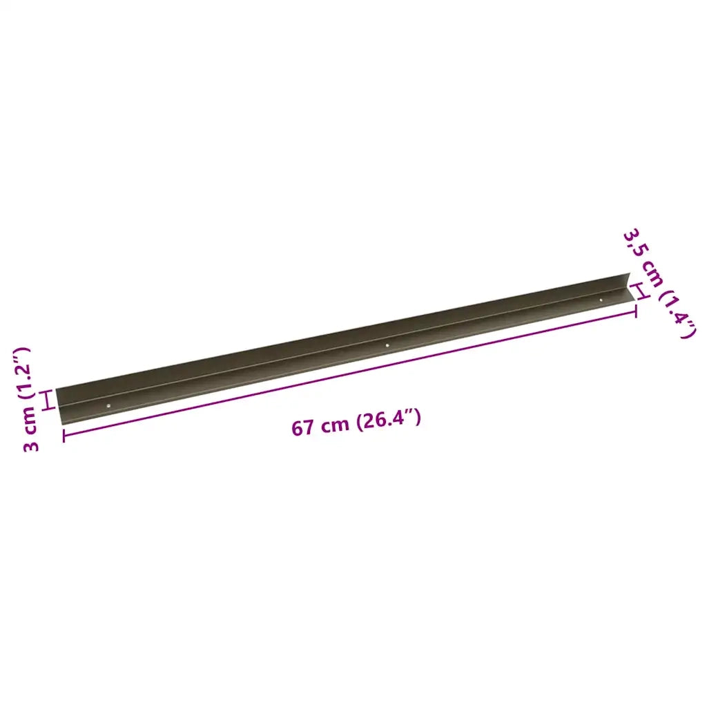 Paragradini 10 pz Champagne 67 x 3.5 x 3 cm Alluminio CFW5743842
