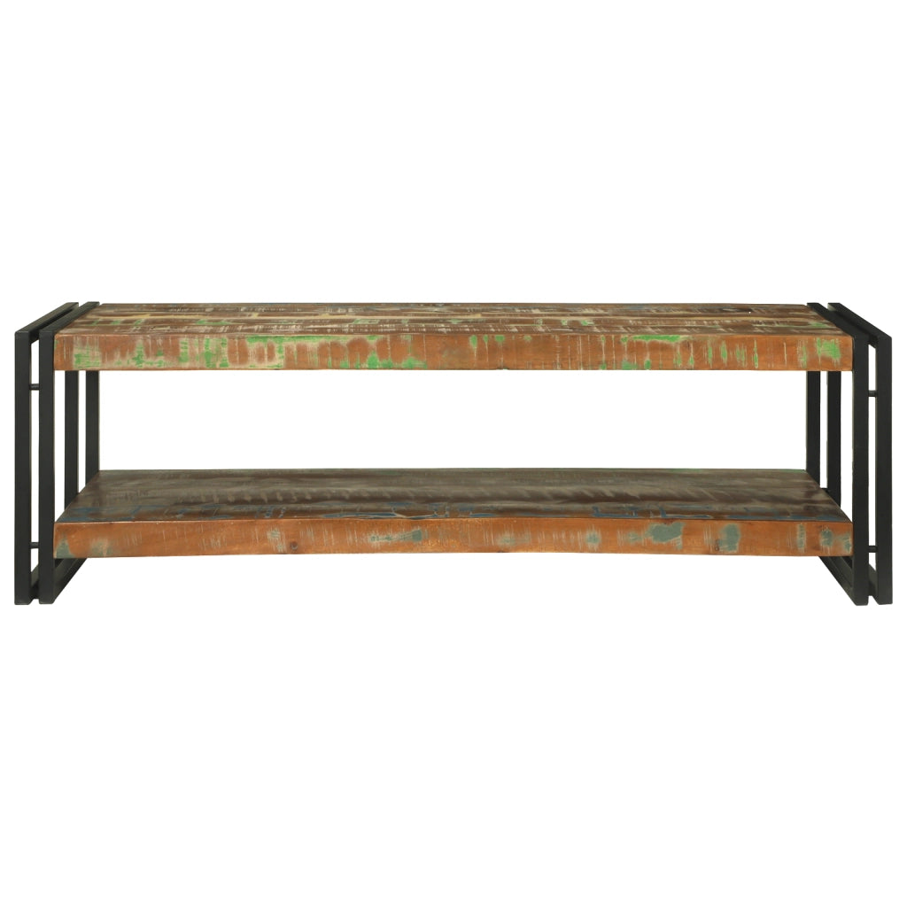 Tavolino da caffÃ¨ Multicolore 120x50x38 cm in Legno Massello di Recupero