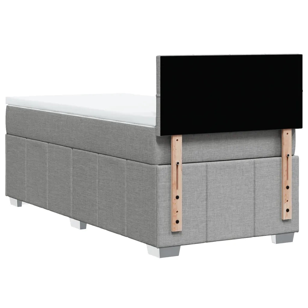 Giroletto a Molle con Materasso Grigio Chiaro 90x190 cm Tessuto 3289223