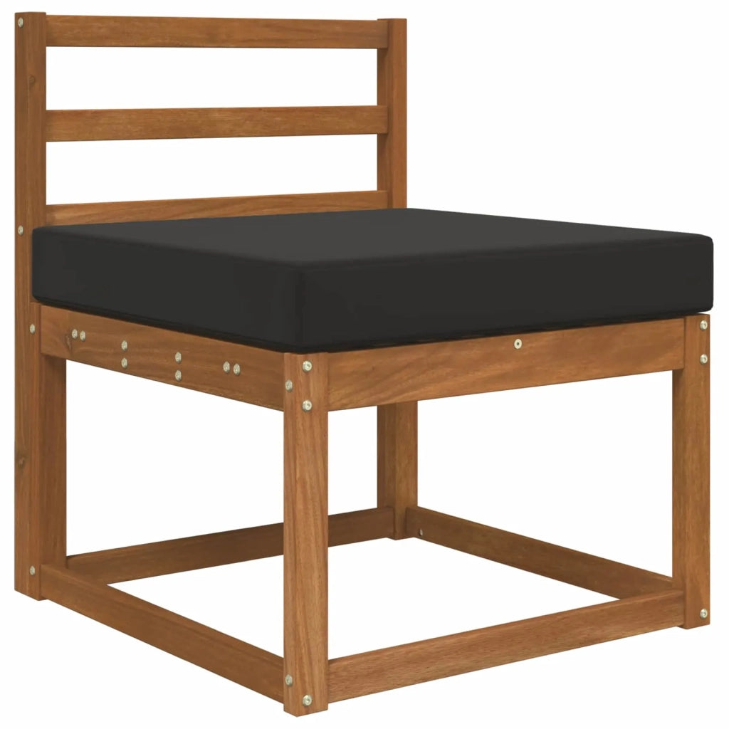 Cuscino per divano da esterno Nero 60 x 60 x 8 cm Poliestere 900700