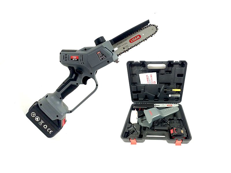 Potatore con 2 batterie 21V 4Ah Lisam SG18 con seconda barra da 20cm