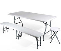 Marvin Panca Pieghevole Esterno Salvaspazio da Giardino Coco Panchina Birreria da Campeggio 183 cm Panche Portatili per