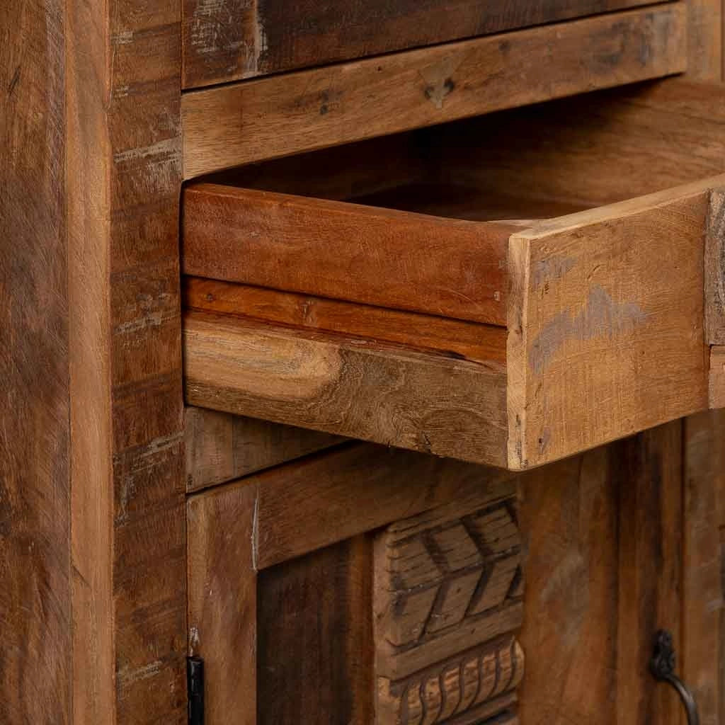 Vetrina in legno naturale 100x43x148