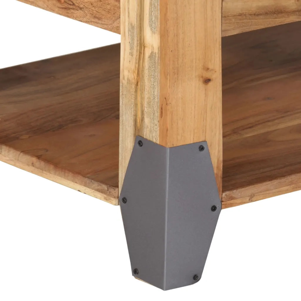 Tavolino da Caffè 110x52x45 cm in Legno Massello di Acacia 282751
