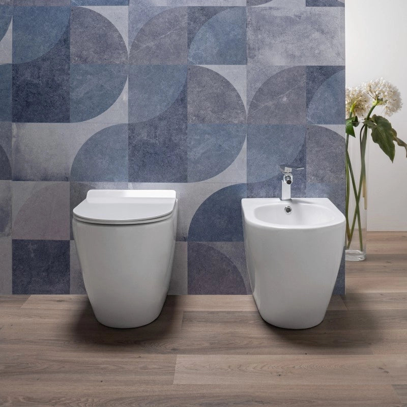 Sanitari Bagno Filo muro con Copriwc Soft Close e Bidet| Kerm
