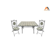 SET TAVOLO MOSAICO DA ESTERNO 'FLORA' cm 120 x 80 x h.75 (ta