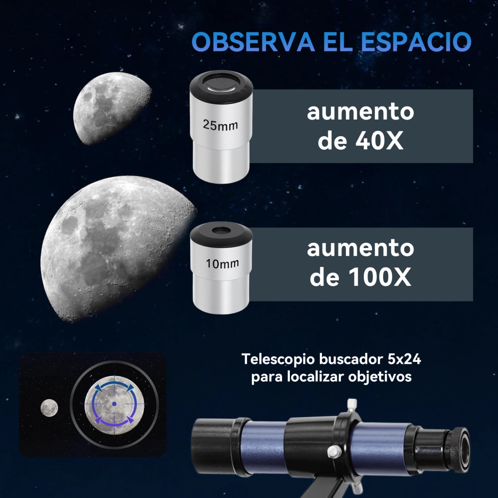 Telescopio Astronomico a Riflessione ¨C zephmum ¨C Apertura 114mm con Treppiede e Borsa