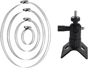 Beugel di Montaggio per Camera - Beugel di Montaggio per Palo - Sicurezza di Fissaggio - Rotazione 360 Gradi - 12 x 11 x 8 cm - Nero