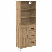 Credenza 2 pz | Madia | Buffet da pranzo | Armadio da pranzo Rovere artigianale Legno multistrato