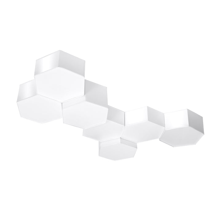 Lampada da soffitto moderna a cubo SUNDE arancione spagnolo, bianca 2x15W LED E27