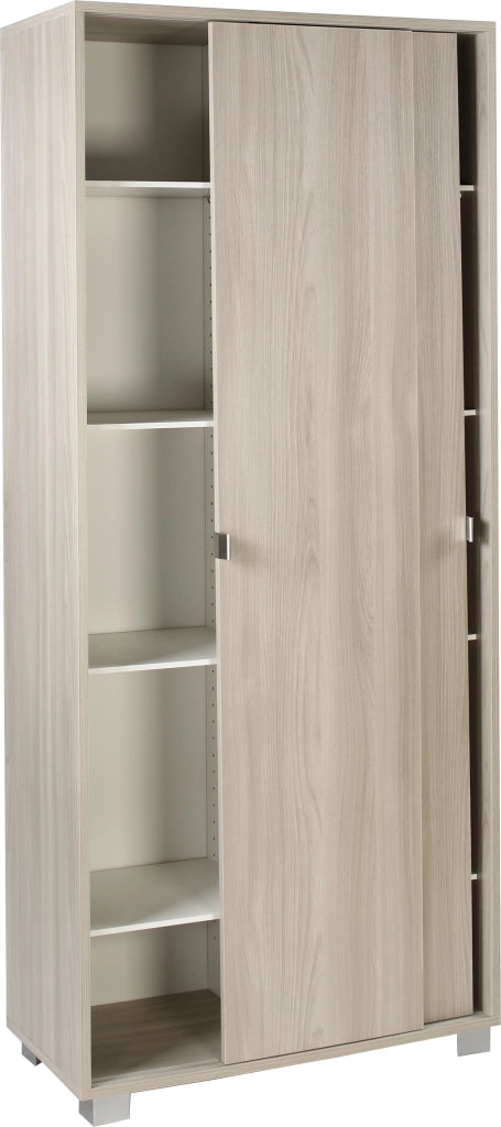 KIT ARMADIO 2 ANTE SCORREVOLI H190 L82 P41 Cm FINITURA OLMO CHIARO SARMOG798k