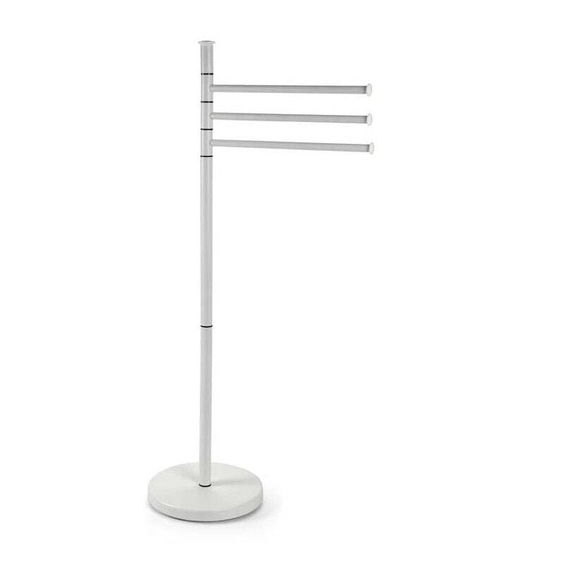 MAURY'S PIANTANA CROMO PORTASCIUGAMANI CON STRUTTURA BIANCA 20X83 CM