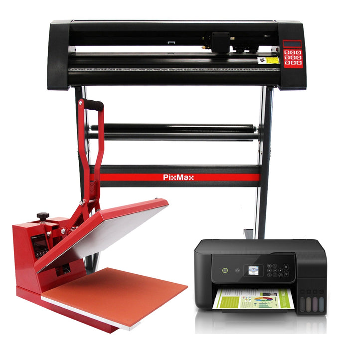 Pressa a Caldo per Magliette 38cm, Plotter da Taglio Vinile & Stampante Inkjet