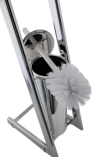 Supporto per carta igienica e spazzola da bagno 74 cm verniciato - Bagno Alena 282253 con chiusura spazzola