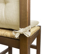 Set Cuscini Sedia Con Schienale Imbottiti Con Laccetti Banda Elastica 40 x 80 Cm Panna - 2 Pezzi