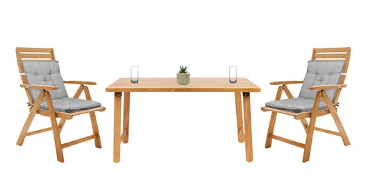 Set Cuscini Sedia Con Schienale Imbottiti Con Laccetti Banda Elastica 40 x 80 Cm Grigio - 4 Pezzi