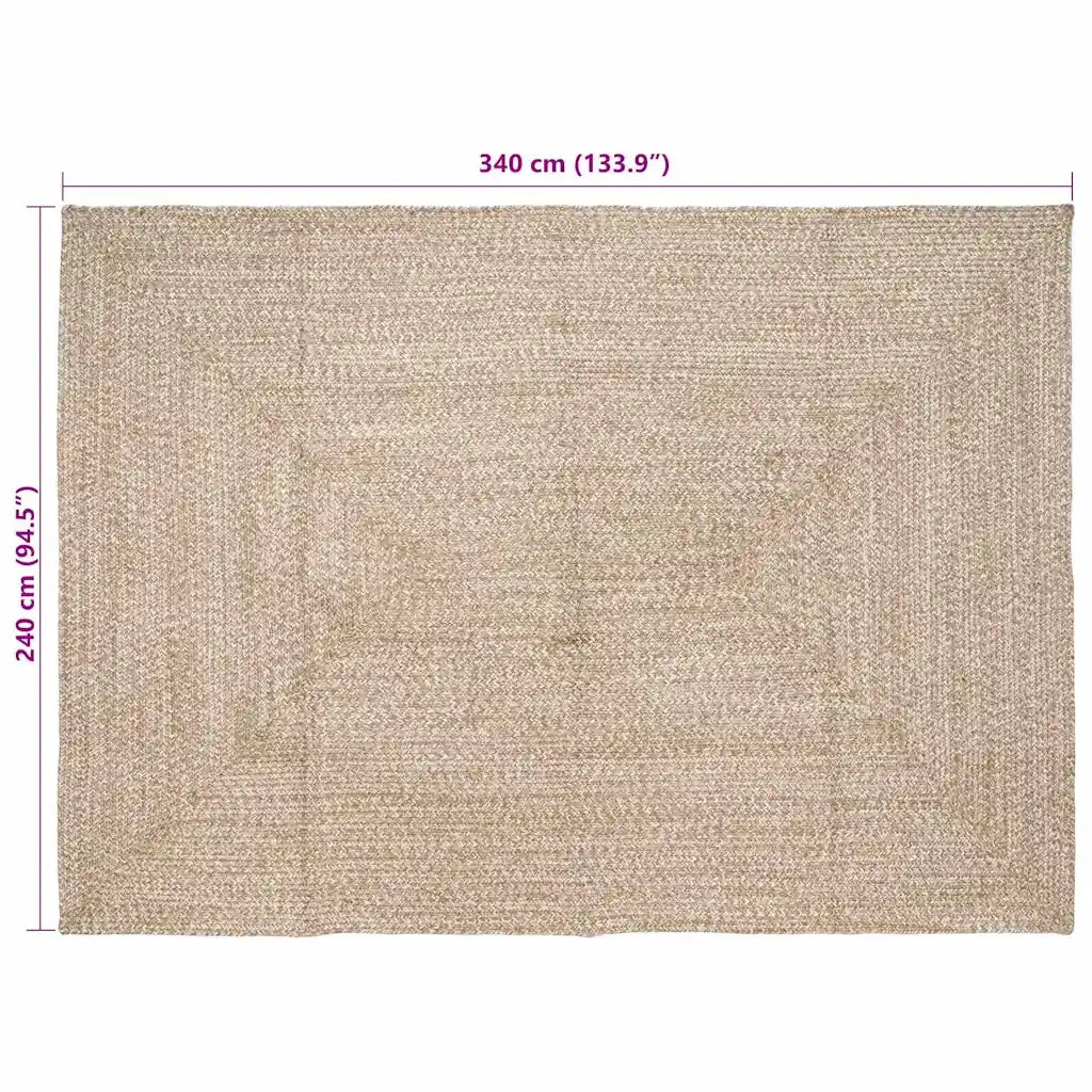 Tappeti per area Naturale e Bianco 240 x 340 cm Juta 42010485