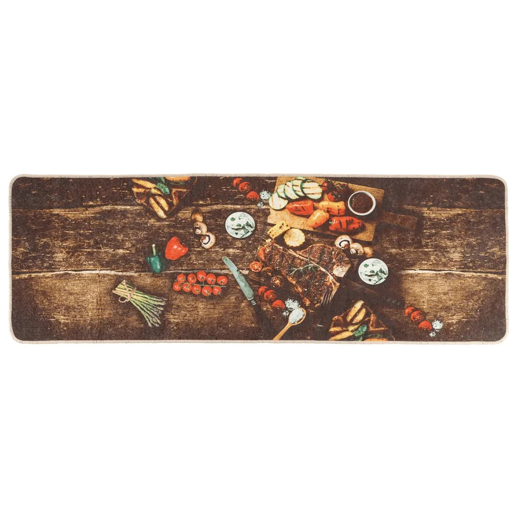 Tappeto da Cucina-Tappetino da Cucina Multicolore 60x180 cm Lavabile Antiscivolo 271869