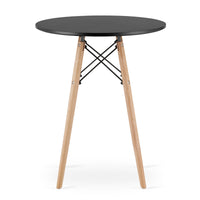 Valora KOVA TAVOLO ROTONDO Moderno in MDF nero per sala da pranzo