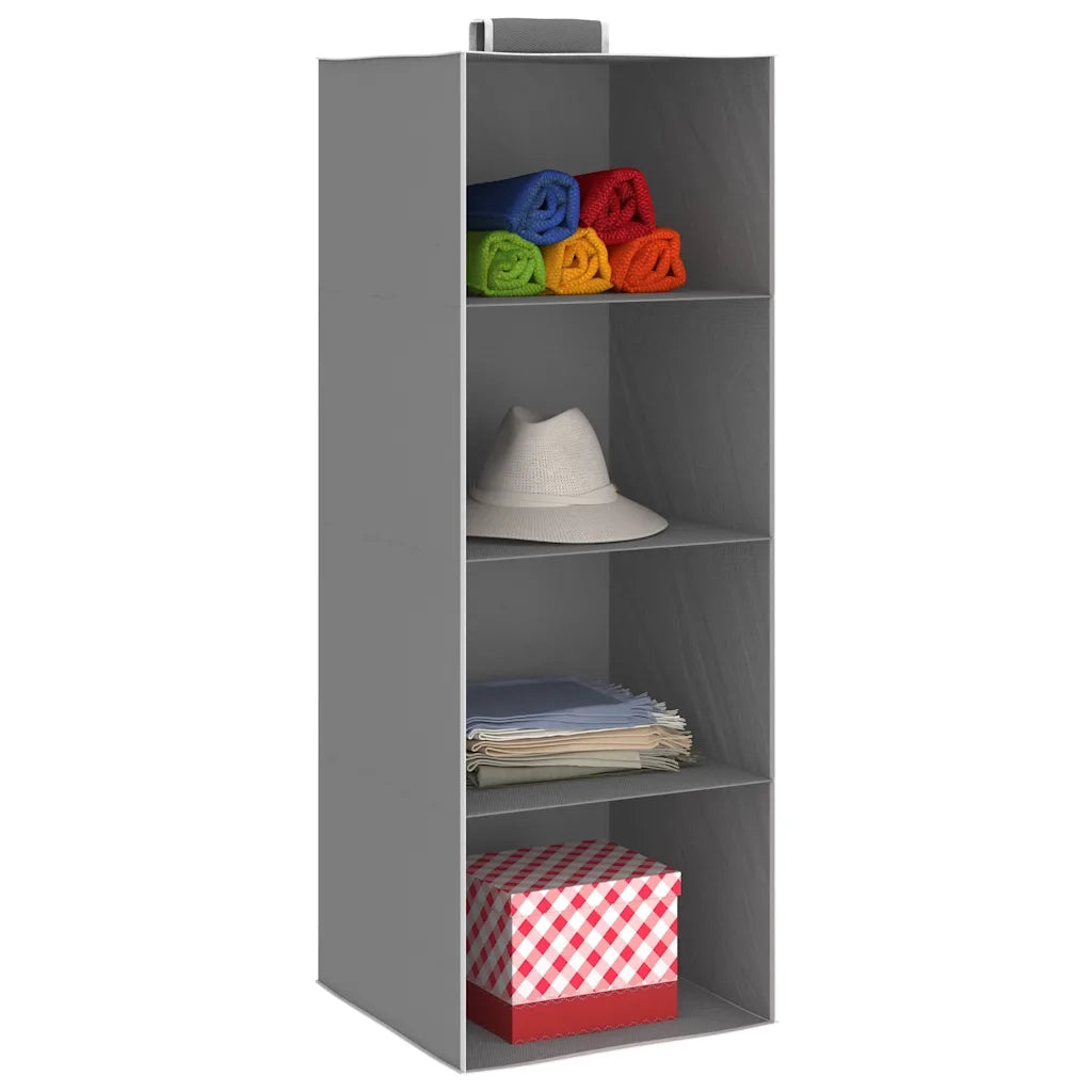 Organizer per Armadio da Appendere con 4 Ripiani 2 pz Tessuto CFW5215517