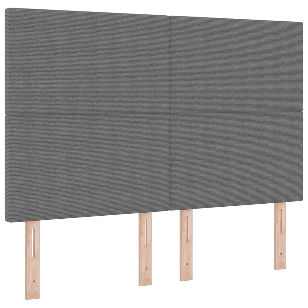 Letto a molle con testiera Grigio chiaro e bianco 140 x 190 cm 3337555