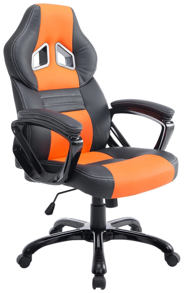 Sedia da ufficio XL Pedro Nero/arancione