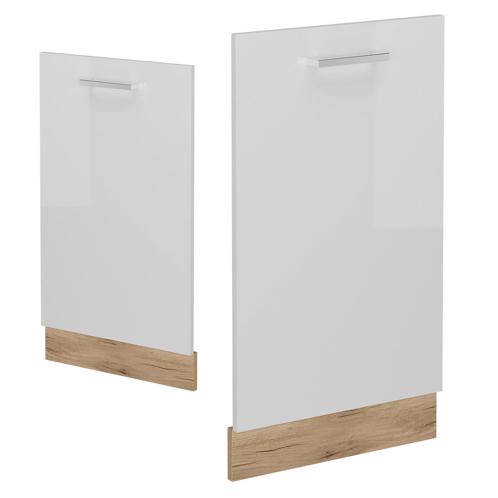 Pannello frontale R-Line Bianco lucido/Rovere dorato 45 cm senza piano di lavoro Vicco