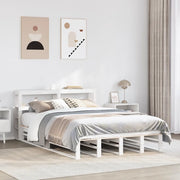 vidaXL Giroletto con Testiera Bianco 120x200 cm Legno Massello di Pino