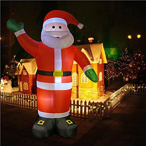 Gonfiabile Babbo Natale Gigante 250 cm Luci LED Decorazioni Natalizie Esterno