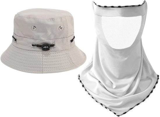 Cappello da Pesca Classico - Visiera Solare - Materiale Polyester - Respirabile - Colore Grigio Chiaro - Ideale per Attività All'Aperto - Cappello da Sole