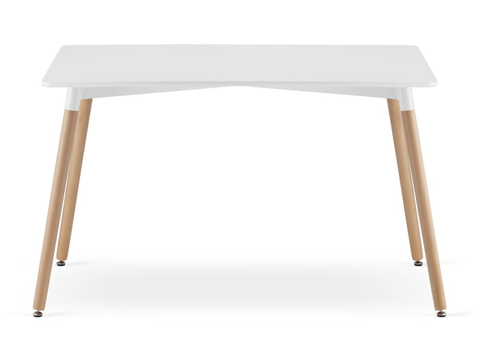 Tavolo da pranzo moderno bianco VALORA YURO 120 cm x 80 cm