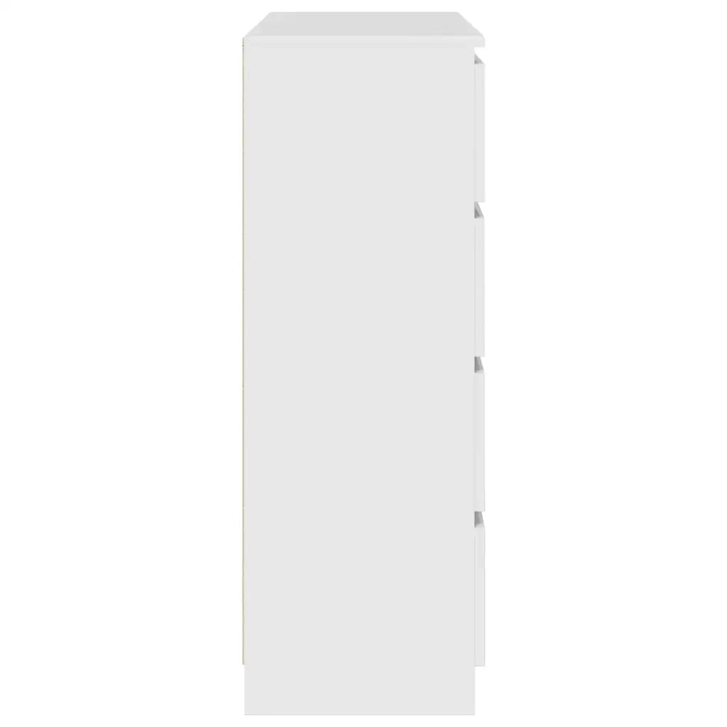 Credenza-Buffet-Armadio da cucina Bianca 100x35x99 cm in Legno Multistrato