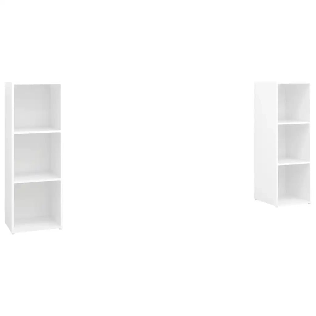 Mobili TV 2 pz Bianchi 107x35x37 cm in Truciolato cod mxl 17582