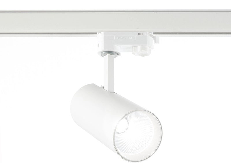 Proiettore a binario trifase GFA 20W 1620lm 4000K LED CREE - Bianco Opaco, Struttura in alluminio, Orientabile - Gealuce