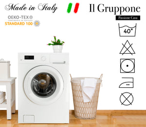 Completo Letto in Flanella Calda e Morbida Anti Pilling - Set Flanellato 3 Misure parure con Federe - Cuori rosso - 1 Piazza e mezza