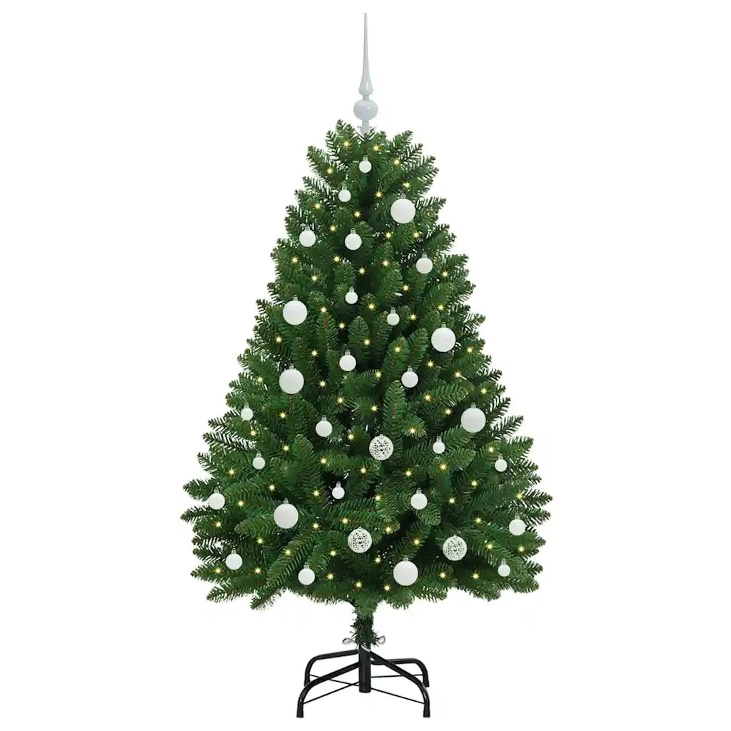 Albero di Natale Artificiale-Albero Natalizio Verde 150 cm PVC e Metallo 809003