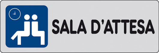 etichetta adesiva 150x50 sala dattesa cod:ferx.10586