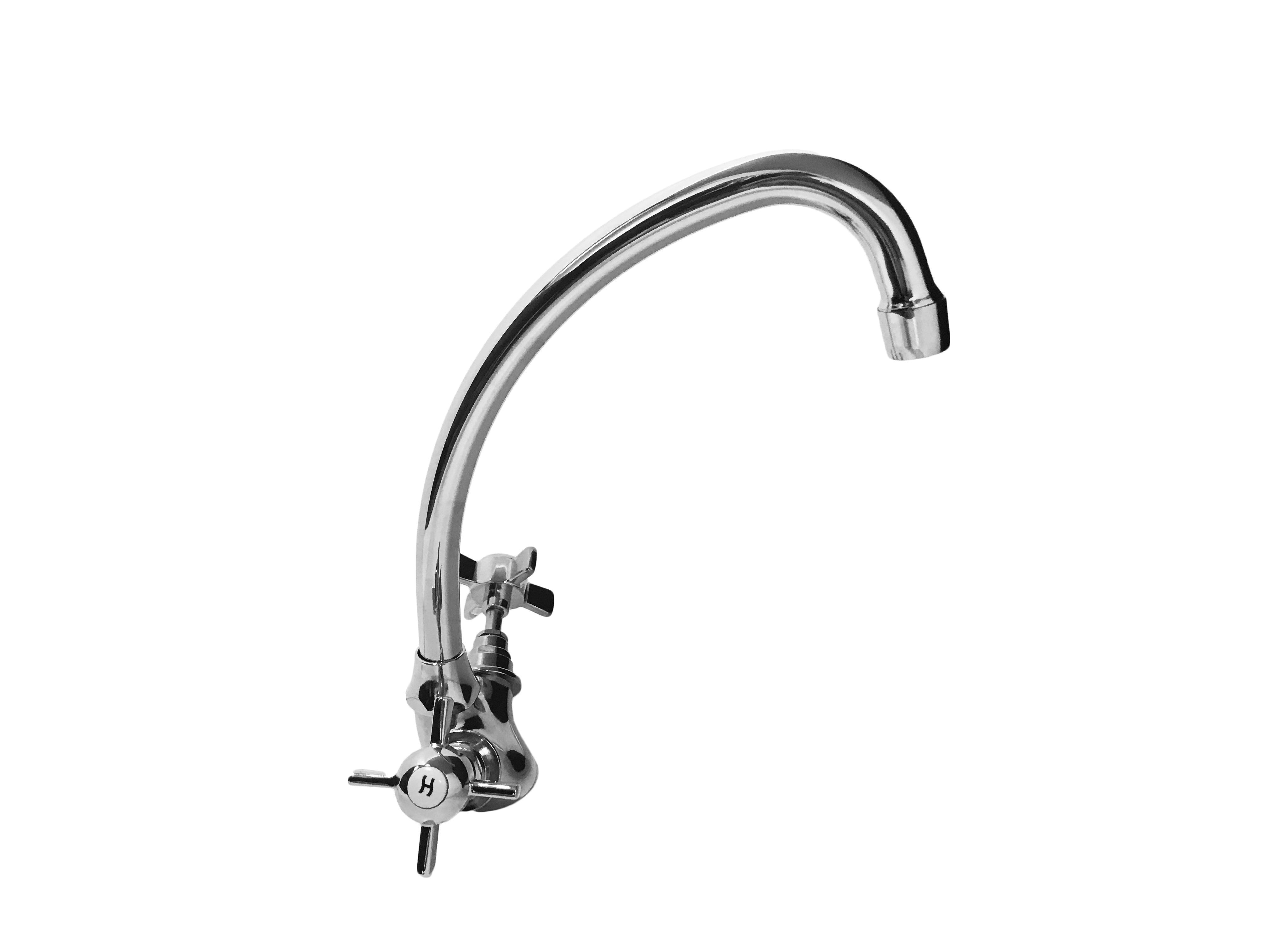 Rubinetto per cucina vintage retrò in ottone cromato