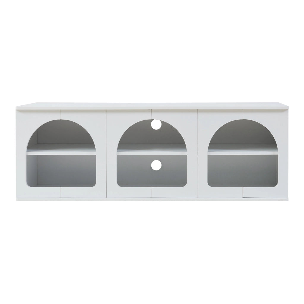 Mobile Porta TV Trorhun con Ripiano 140 x 38 x 48 cm - Bianco [en.casa]