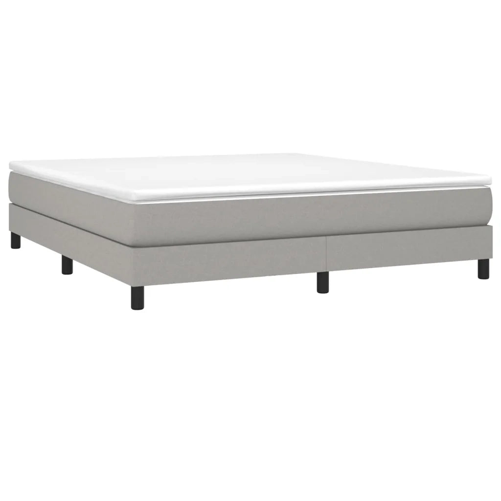 Struttura Letto a Rete a Molle-Giroletto Grigio Chiaro 160x200 cm Tessuto 601974