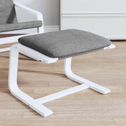 Poggiapiedi Grigio Chiaro 51x41x40 cm in Tessutocod mxl 70831