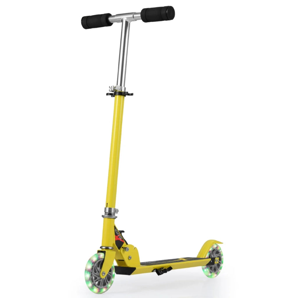 Monopattino pieghevole per bambini altezza regolabile da 63 a 86,5 cm sicurezza ottimale stile moderno alluminio giallo 20_0018566