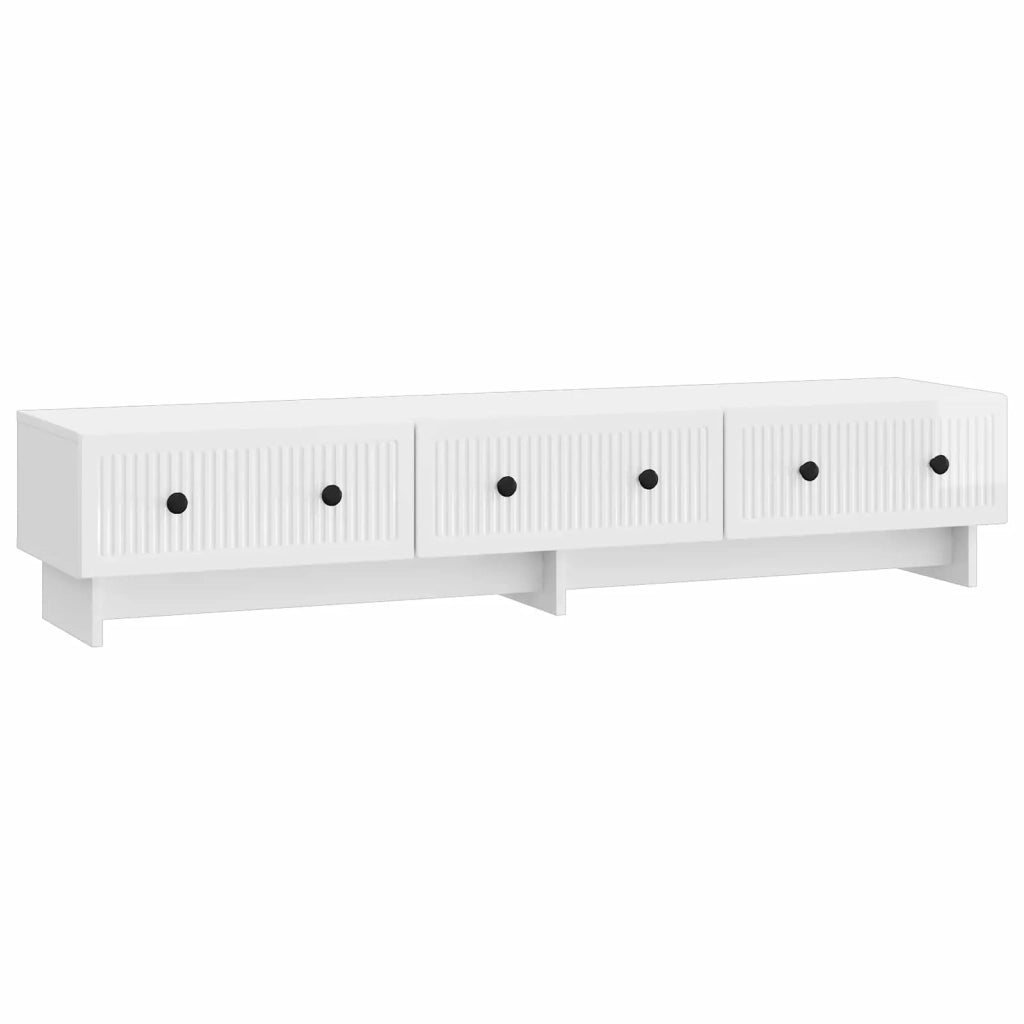 Mobile TV 147 x 34,5 x 30 cm Bianco Lucido Legno ingegnerizzato 894019