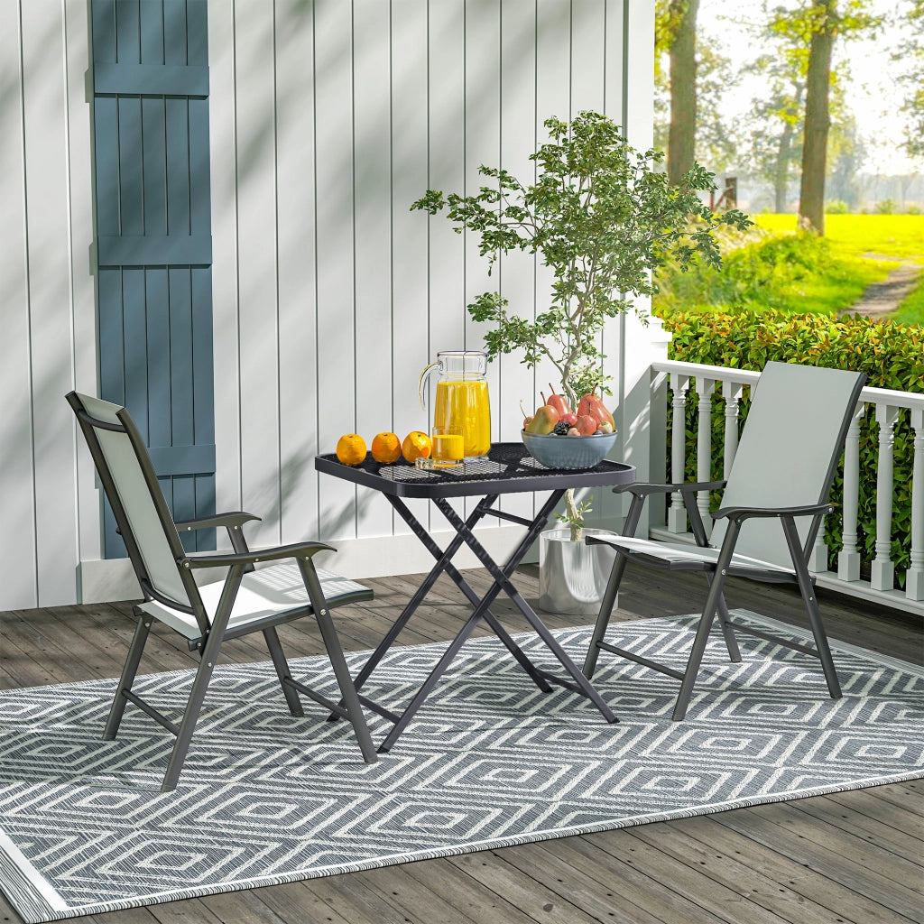 Tavolino pieghevole ¨C zephmum ¨C 70x70 cm, nero