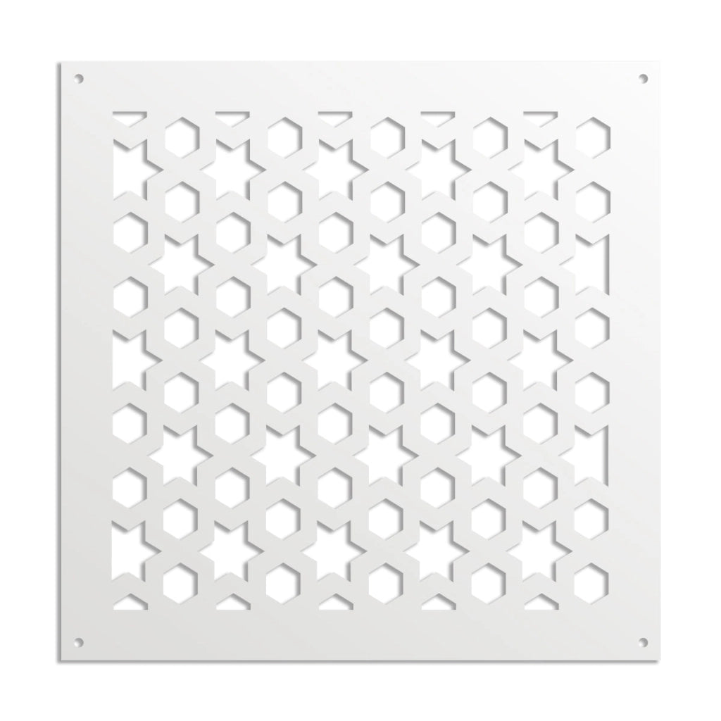 POPSTAR - Pannello in PVC traforato - Parasole Misura: 98x98 cm, Colore: bianco