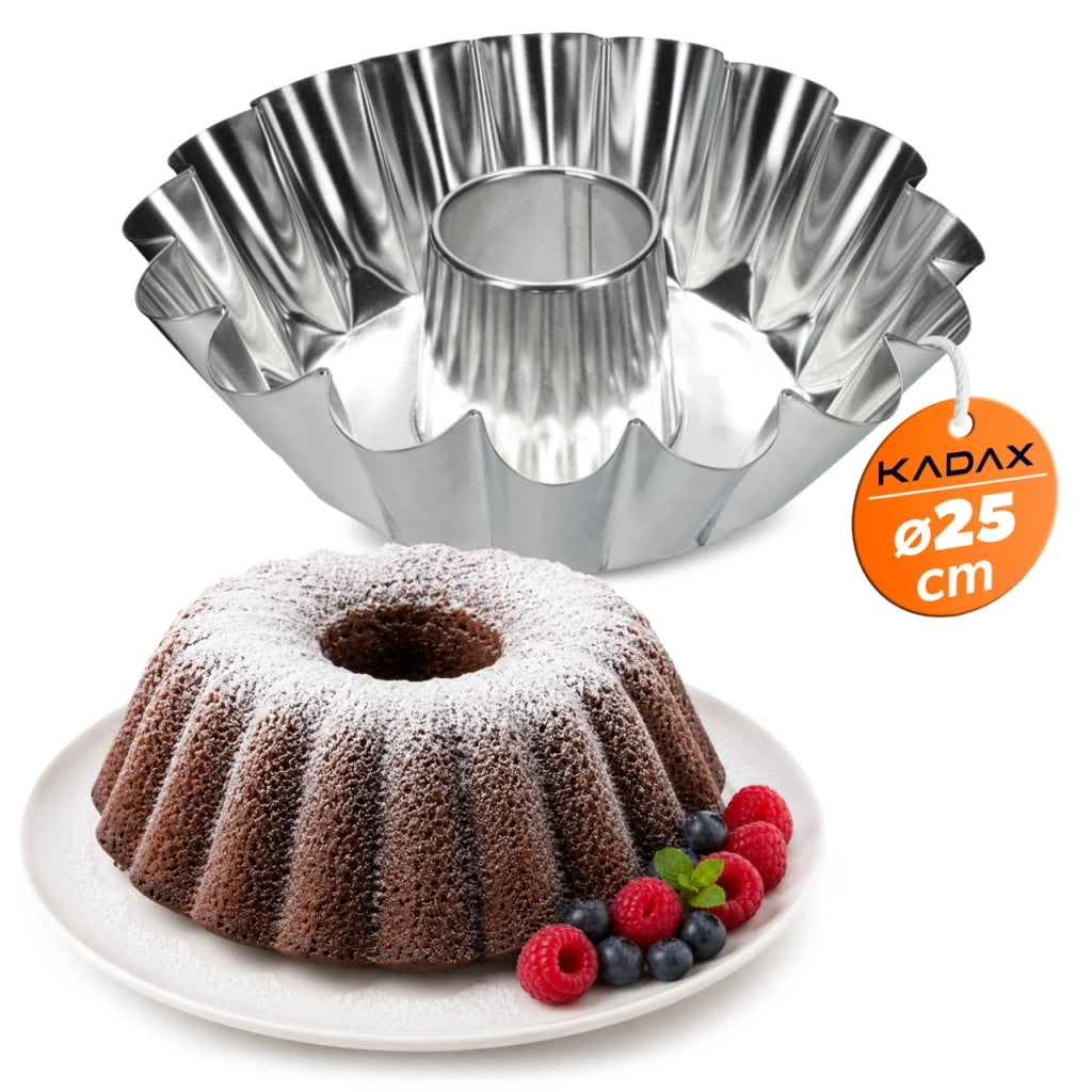 Teglia per torte KADAX con manicotto a camino, teglia da forno, 25 cm