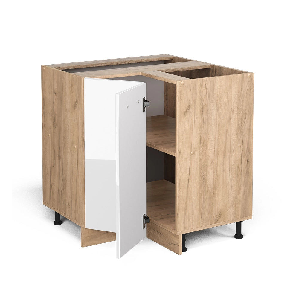 Vicco Mobile ad angolo cucina Bianco lucido 75.6 cm PL Marmo